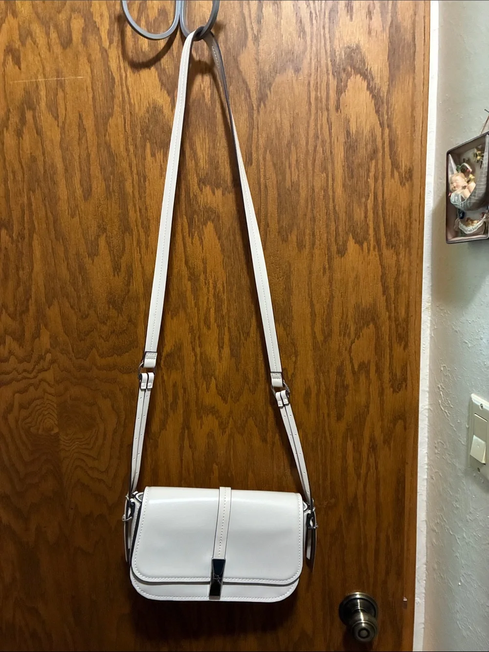 Halston Heritage White Crossbody with Silver-Tone Clasp